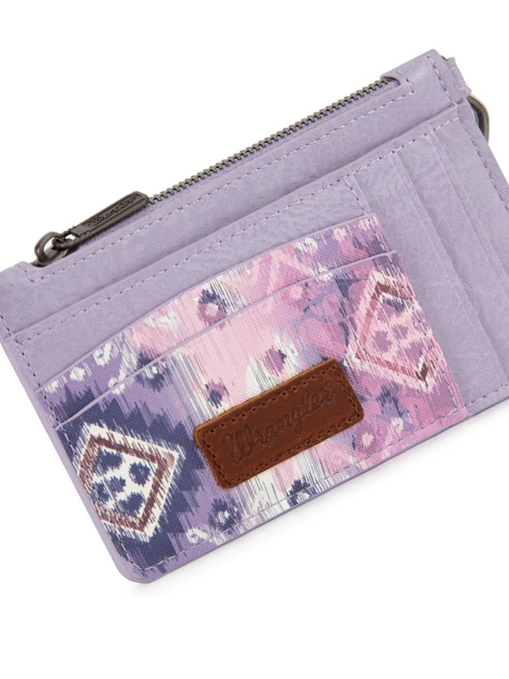 Wrangler Purple and Tan Aztec Crossbody Bag with wallet - Picture 8 of 8